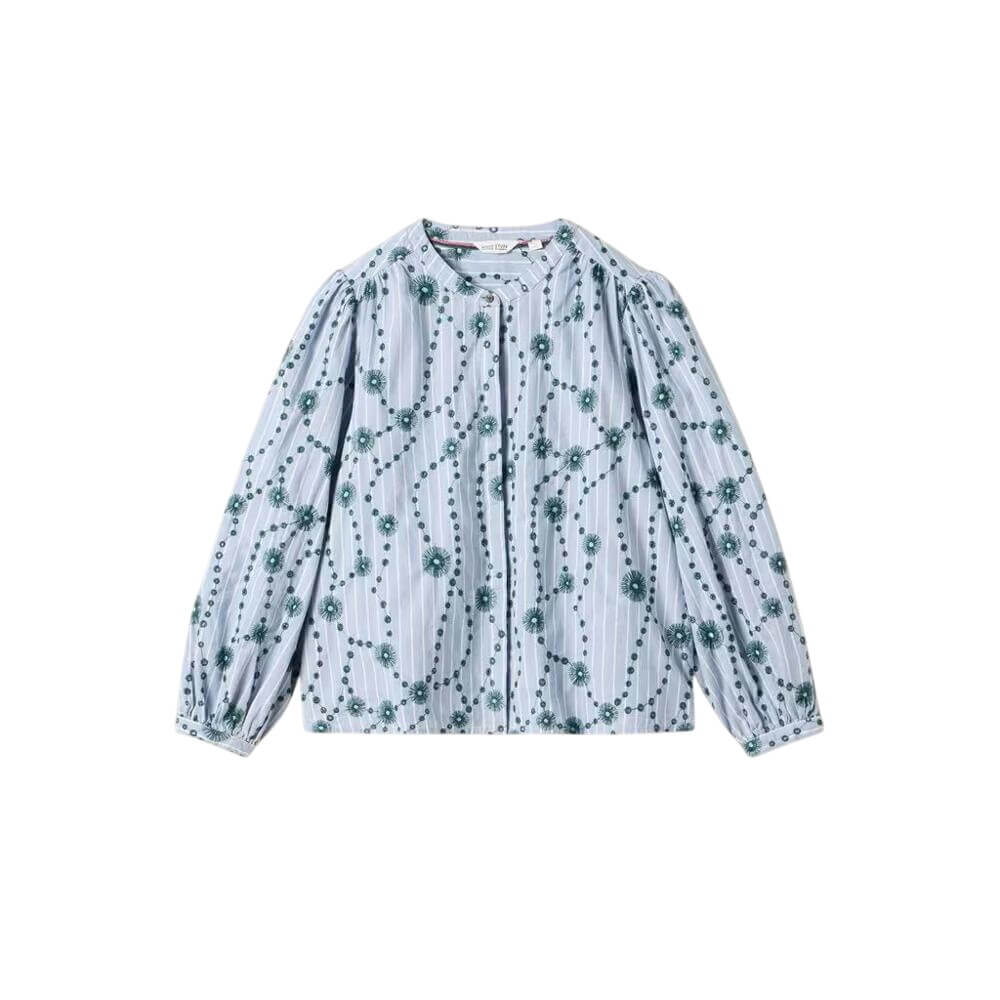 White Stuff Lana Embroidered Shirt Green Multi